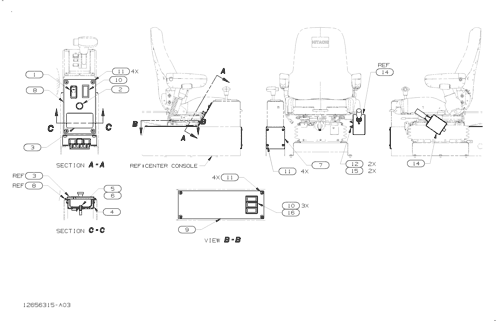 3730-CMPNT HOIST &CTR CSL CAB