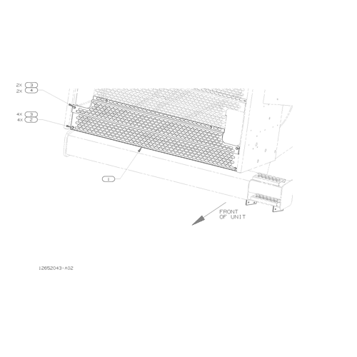 8205-SHEETMETAL, GRILL, BTM