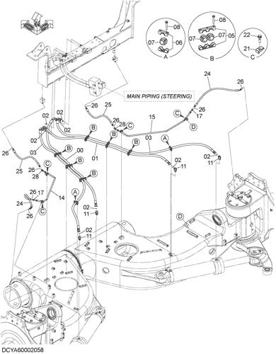 MAIN PIPING (FRONT AXLE)