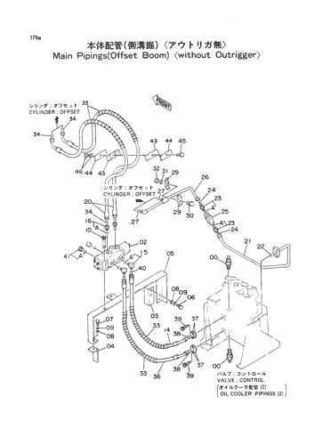 MAIN PIPINGS -OFFSET BOOM--WITHOUT OUTRIGGER-