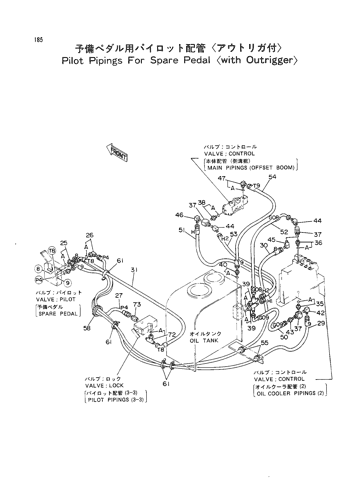 PILOT PIPINGS FOR SPARE PEDAL -WITH OUTRIGGER-