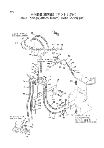 MAIN PIPINGS -OFFSET BOOM--WITH OUTRIGGER-