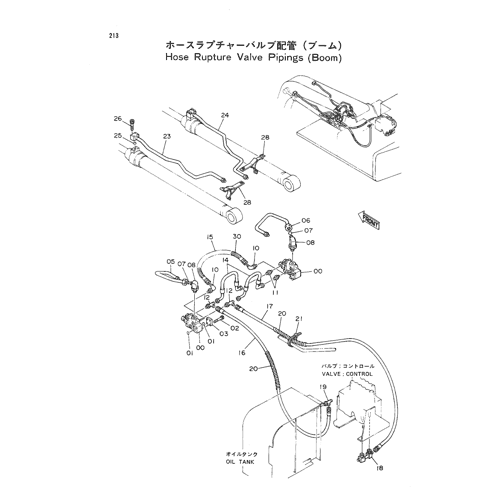 HOSE RUPTURE VALVE PIPINGS (BOOM)