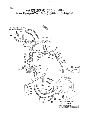 MAIN PIPINGS -OFFSET BOOM--WITHOUT OUTRIGGER-