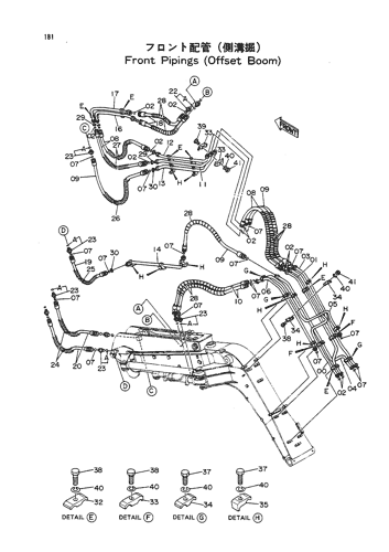 FRONT PIPINGS -OFFSET BOOM-