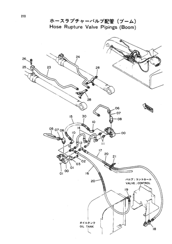 HOSE RUPTURE VALVE PIPINGS (BOOM)