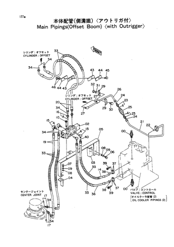 MAIN PIPINGS -OFFSET BOOM--WITH OUTRIGGER-