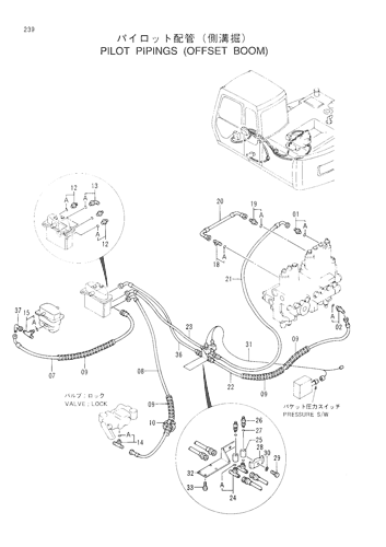 PILOT PIPINGS -OFFSET BOOM-