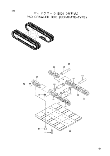 PAD CRAWLER (B500)(SEPARATE-TYPE)