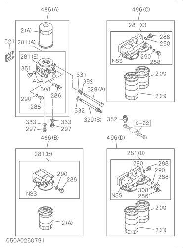 050- OIL COOLER AND OIL