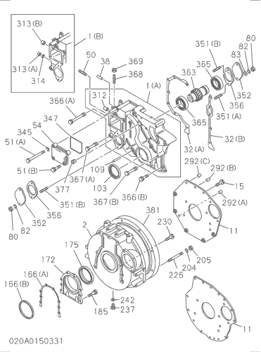 TIMING GEAR CASE AND