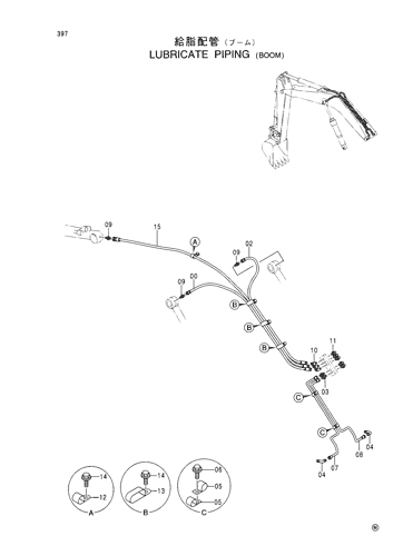 LUBRICATE PIPINGS (BOOM)