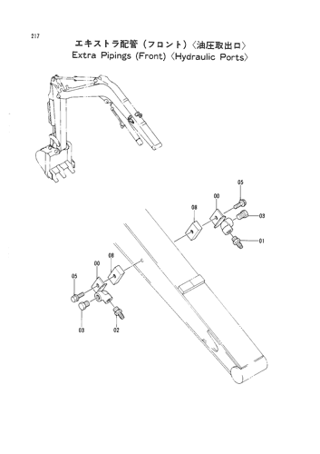 EXTRA PIPINGS (FRONT) -HYDRAULIC PORTS-
