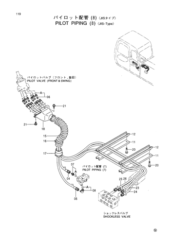 PILOT PIPINGS (8)(JIS LEVER-TYPE)