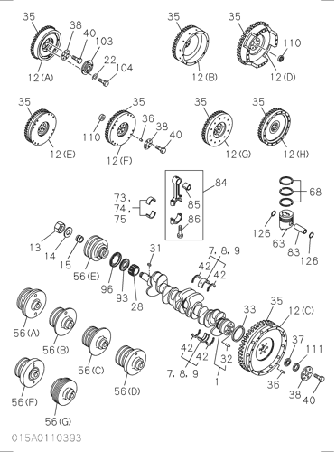 CRANKSHAFT,PISTON AND