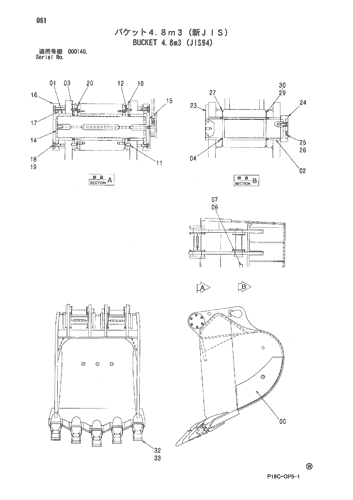 BUCKET 4.8m3 (JIS94)
