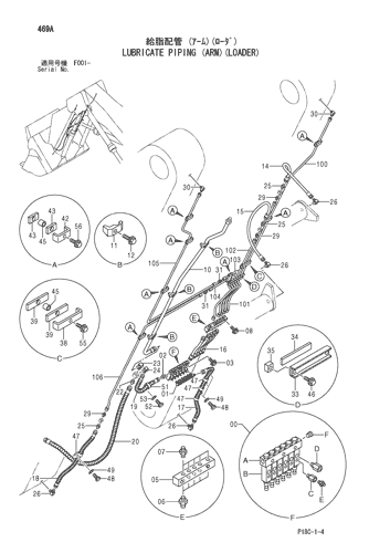 LUBRICATE PIPING (ARM)(LOADER)
