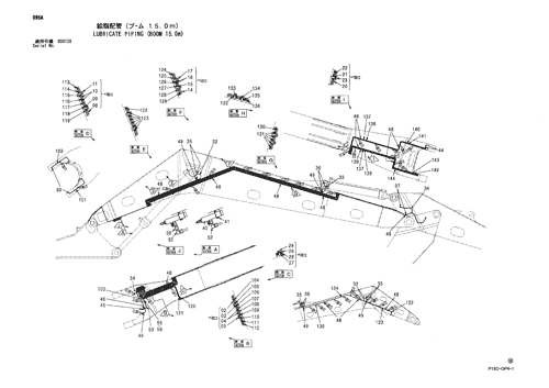 LUBRICATE PIPING (BOOM 15.0m)