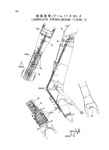 LUBRICATE PIPING (BOOM 11.8M)-2