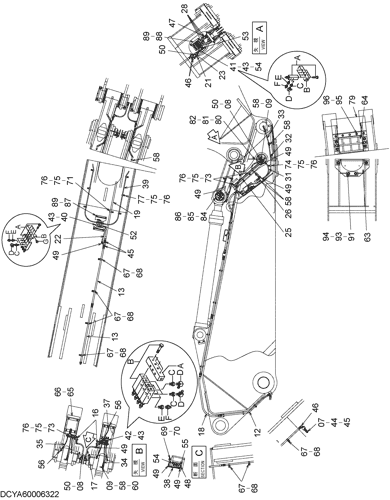 LUBRICATE PIPING (ARM 5.5m)