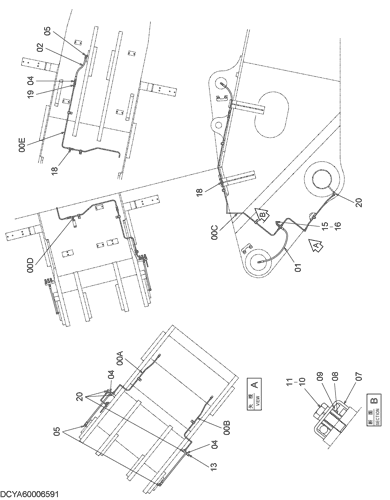 LUBRICATE PIPING (ARM 5.5ｍ)
