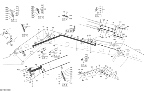 LUBRICATE PIPING (BOOM 15.0m)