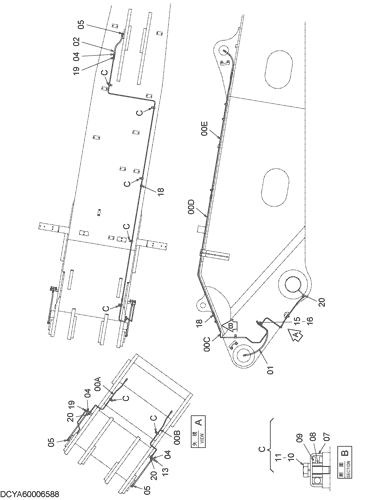 LUBRICATE PIPING (ARM 8.0m)