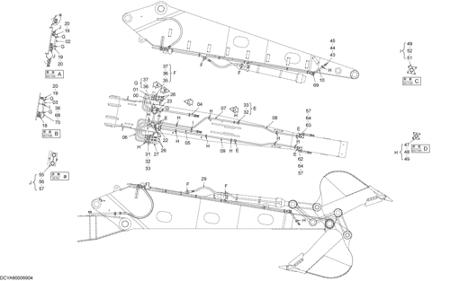 FRONT PIPING (ARM 8.0m)
