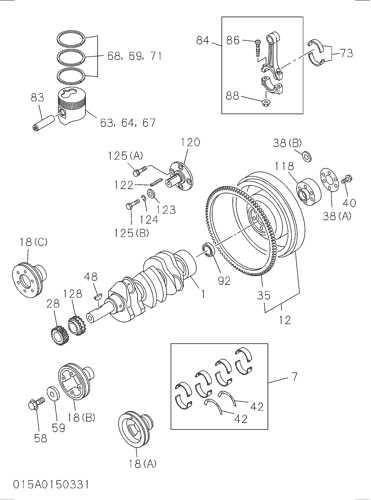 CRANKSHAFT,PISTON AND
