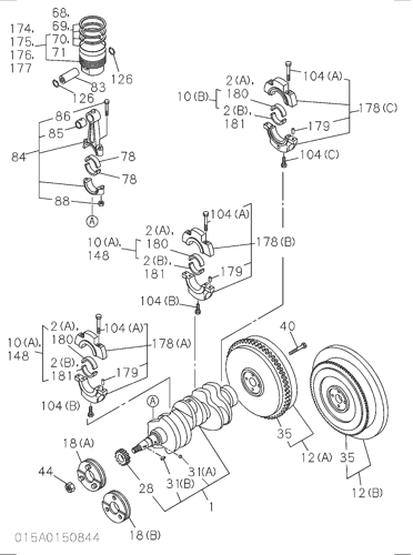 CRANKSHAFT,PISTON AND