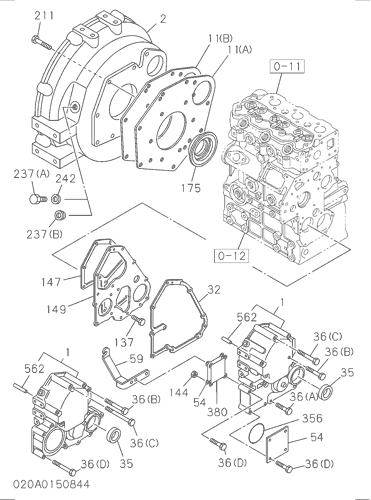 TIMING GEAR CASE AND