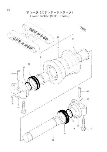 LOWER ROLLER -STD. TRACK-