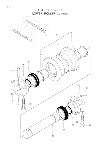 LOWER ROLLER -LC TRACK-