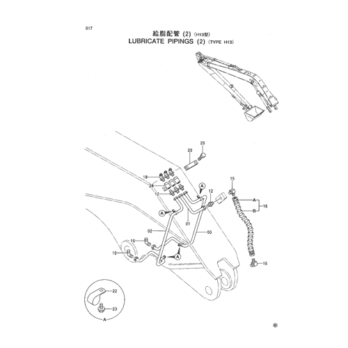 LUBRICATE PIPINGS (2) -TYPE H13-