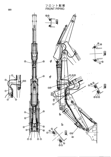FRONT PIPING (2-PIECE BOOM)