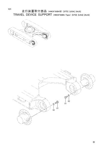 TRAVEL DEVICE SUPPORT (HMGF35BA-TYPE)[STD] [USA]