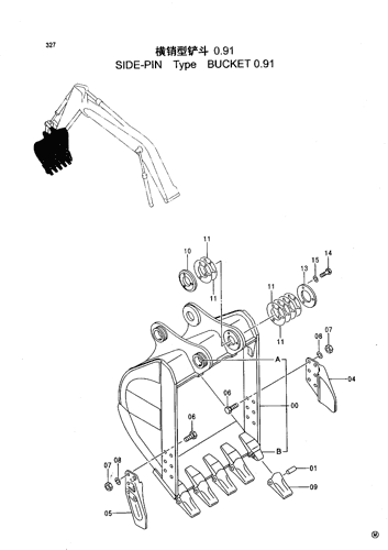 SIDE-PIN Type BUCKET 0.91