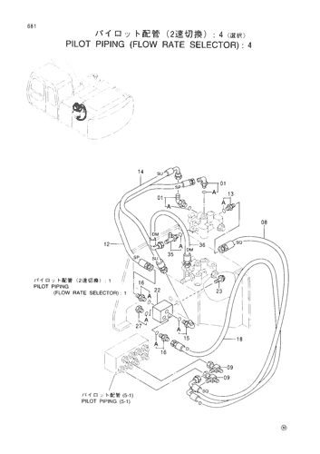 PILOT PIPINGS (FLOW RATE SELECTOR) -4 -SELECT-