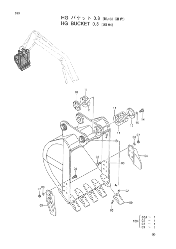 HG BUCKET (0.8)-JIS94--SELECT-