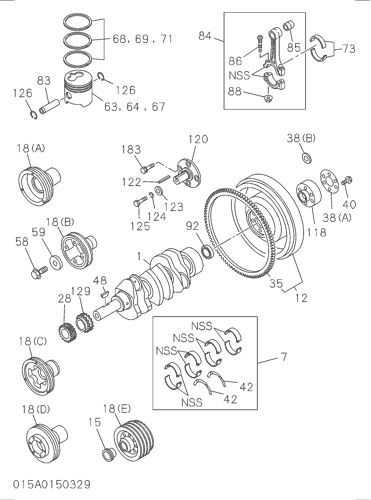 CRANKSHAFT,PISTON AND