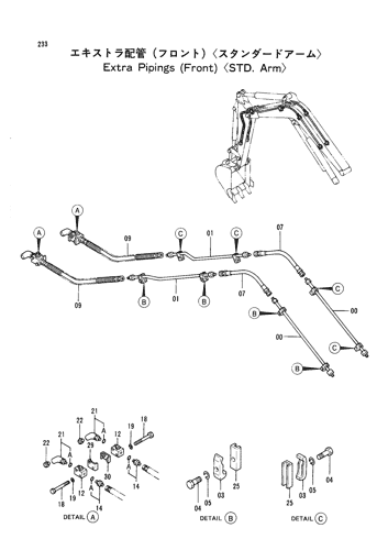 EXTRA PIPINGS (FRONT) -STD. ARM-