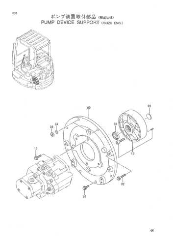 PUMP DEVICE SUPPORT -ISUZU ENG.-