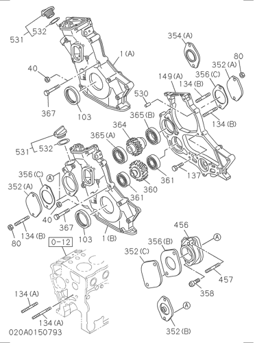 TIMING GEAR CASE AND