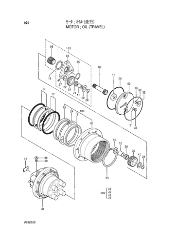MOTOR;OIL (TRAVEL)