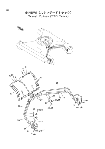 TRAVEL PIPINGS -STD. TRACK-