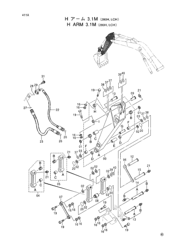 H ARM (3.1M)-280H,LCH-