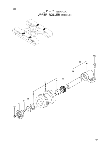 UPPER ROLLER -280H,LCH-