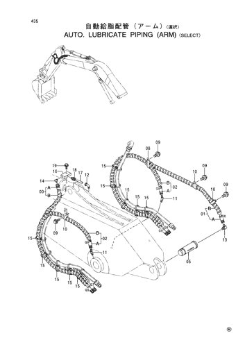 AUTO. LUBRICATE PIPINGS (ARM)-SELECT-