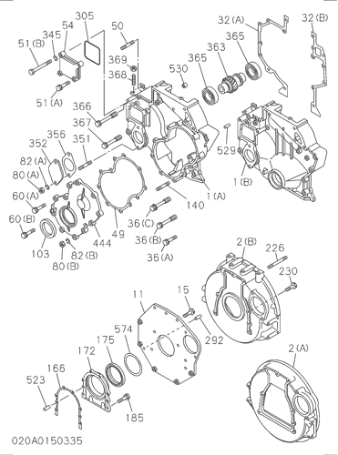 TIMING GEAR CASE AND