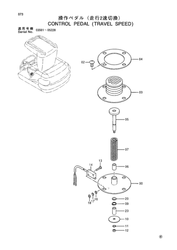 CONTROL PEDAL (TRAVEL SPEED)